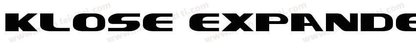 Klose Expanded字体转换